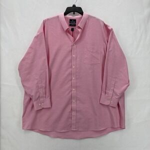 Stafford Shirt Men 20 Big 34-35 Travel Wrinkle Free Oxford Dress Work Business